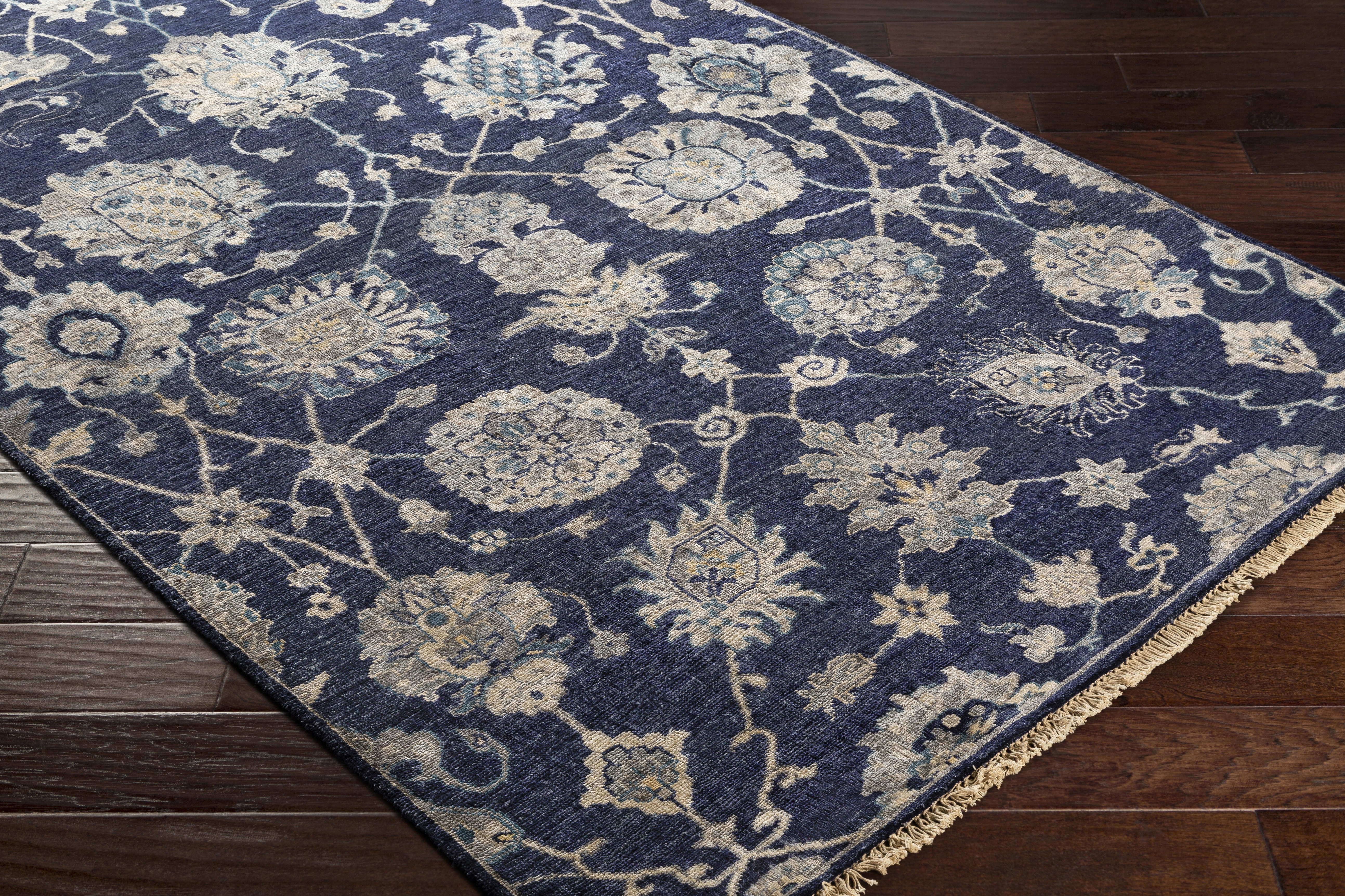 Theodora Blue Indoor 2'6" x 8' Handmade Rug - Image 6