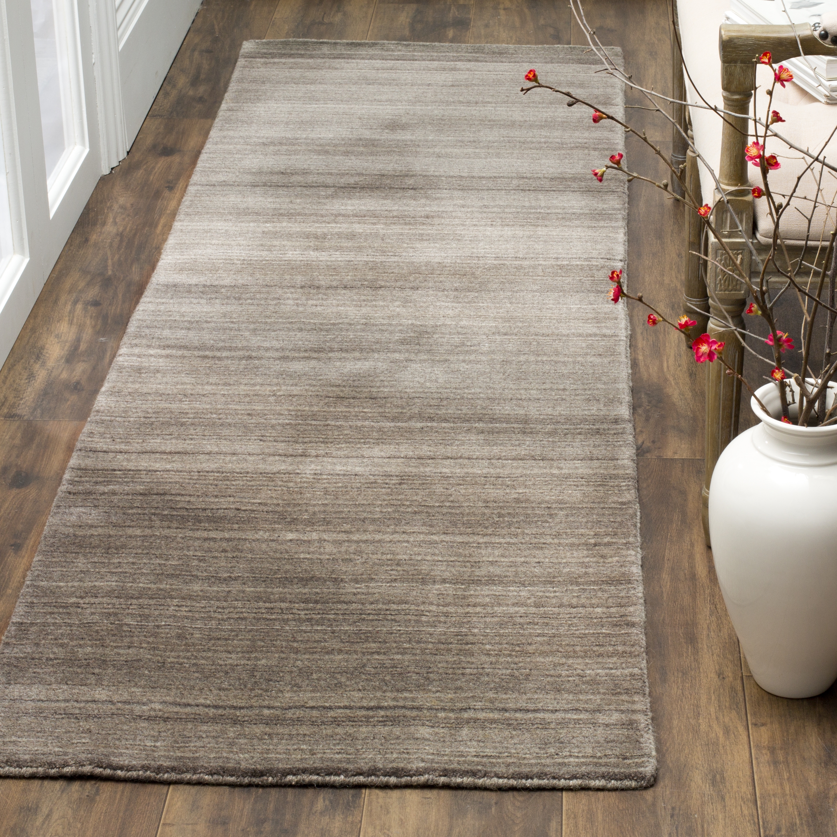 Arlo Home Hand Loomed Area Rug, HIM820E, Pewter,  2' 3" X 8' - Image 1