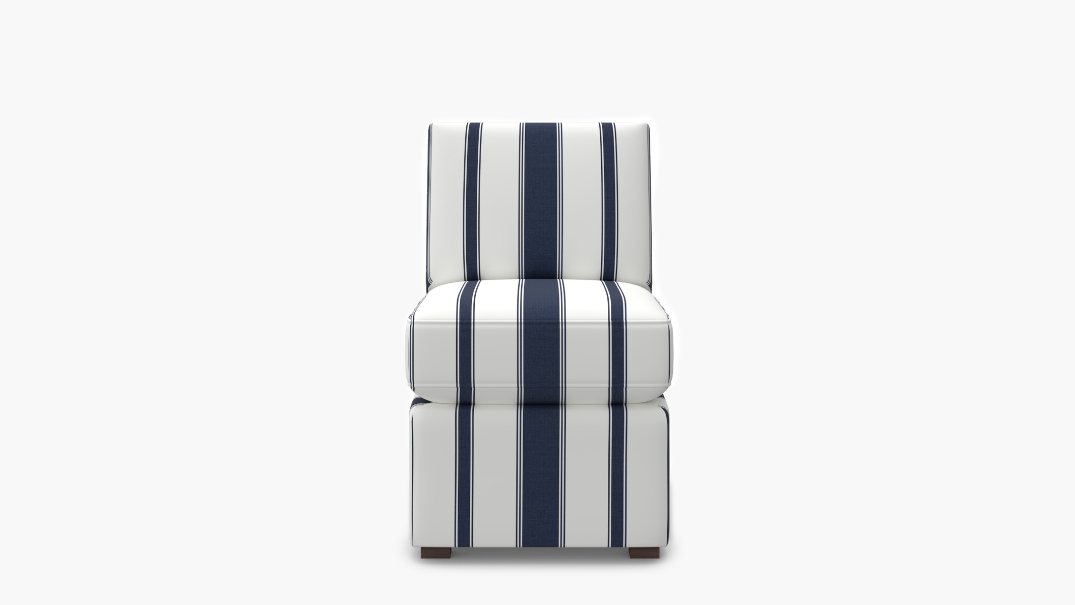 Petite Slipper Chair, Navy Clarence Stripe - Image 0