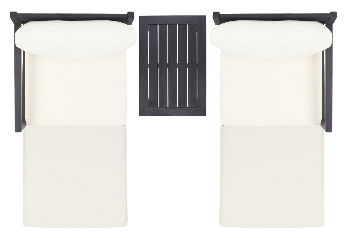 Pratia 5 Pc Outdoor Set - Dark Slate Gray/Beige - Safavieh - Image 4
