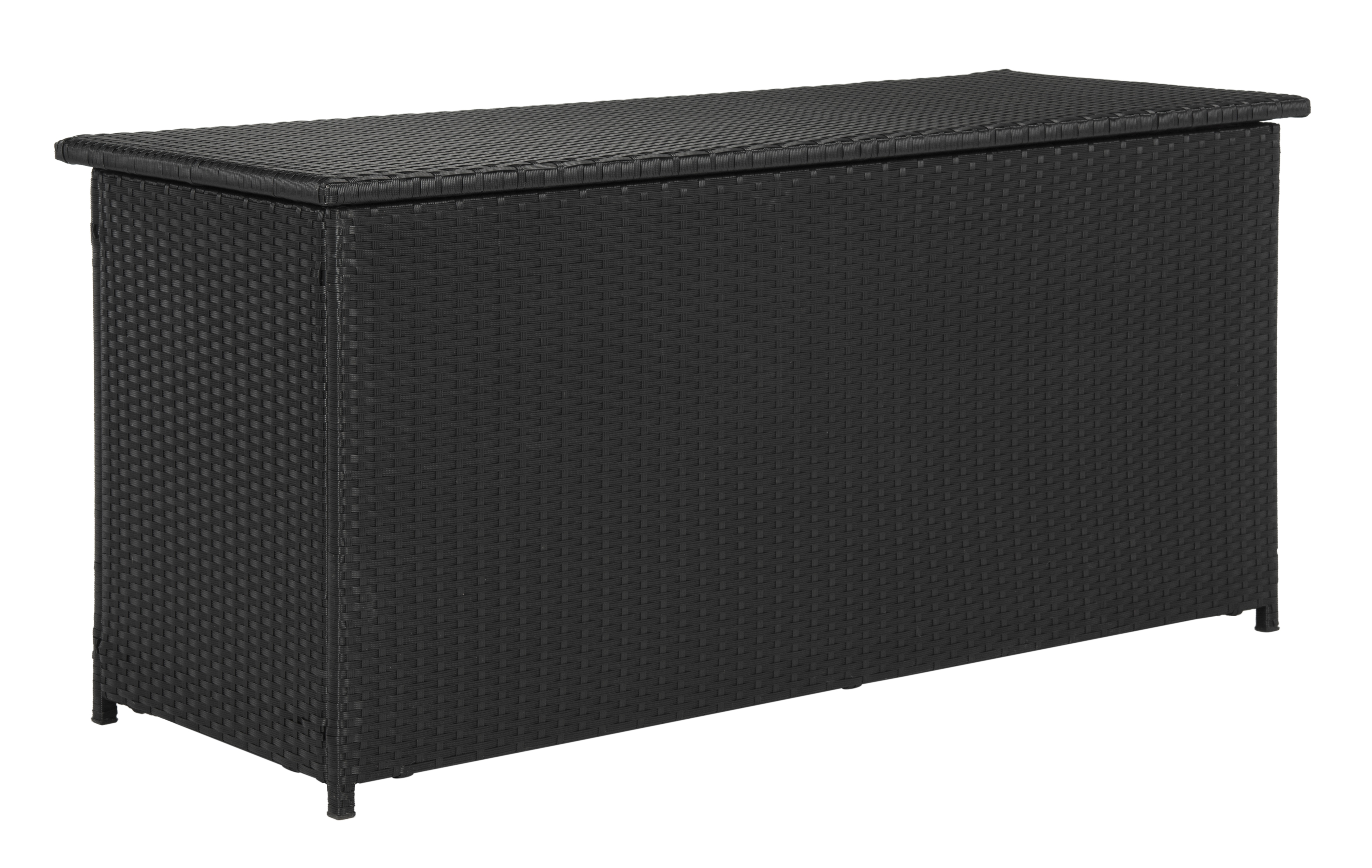 Cosima 53-Inch W 13 Gallon Outdoor Storage Box - Black - Safavieh - Image 1