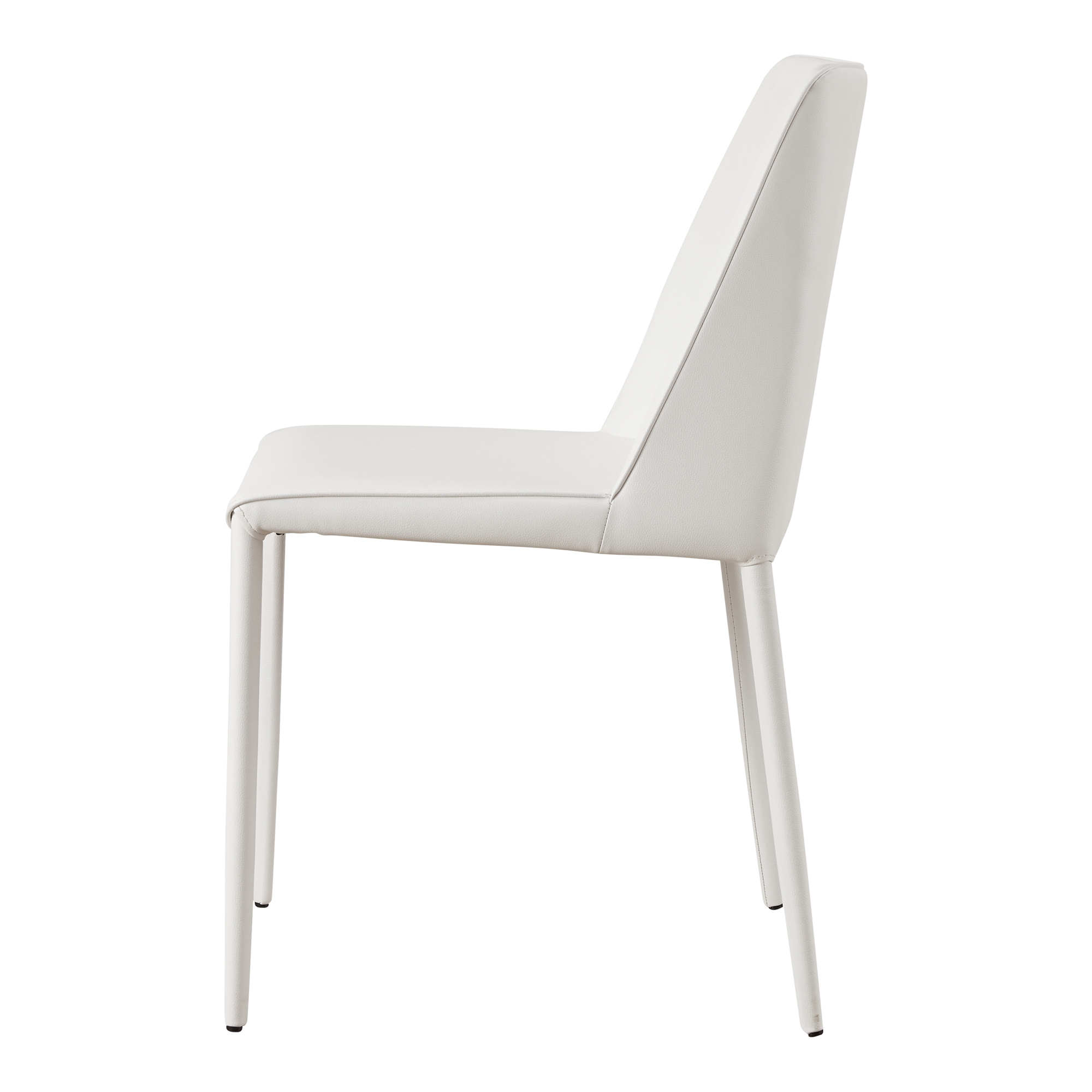 Nora Dining Chair White Vegan Leather - Set Of Two - Image 2