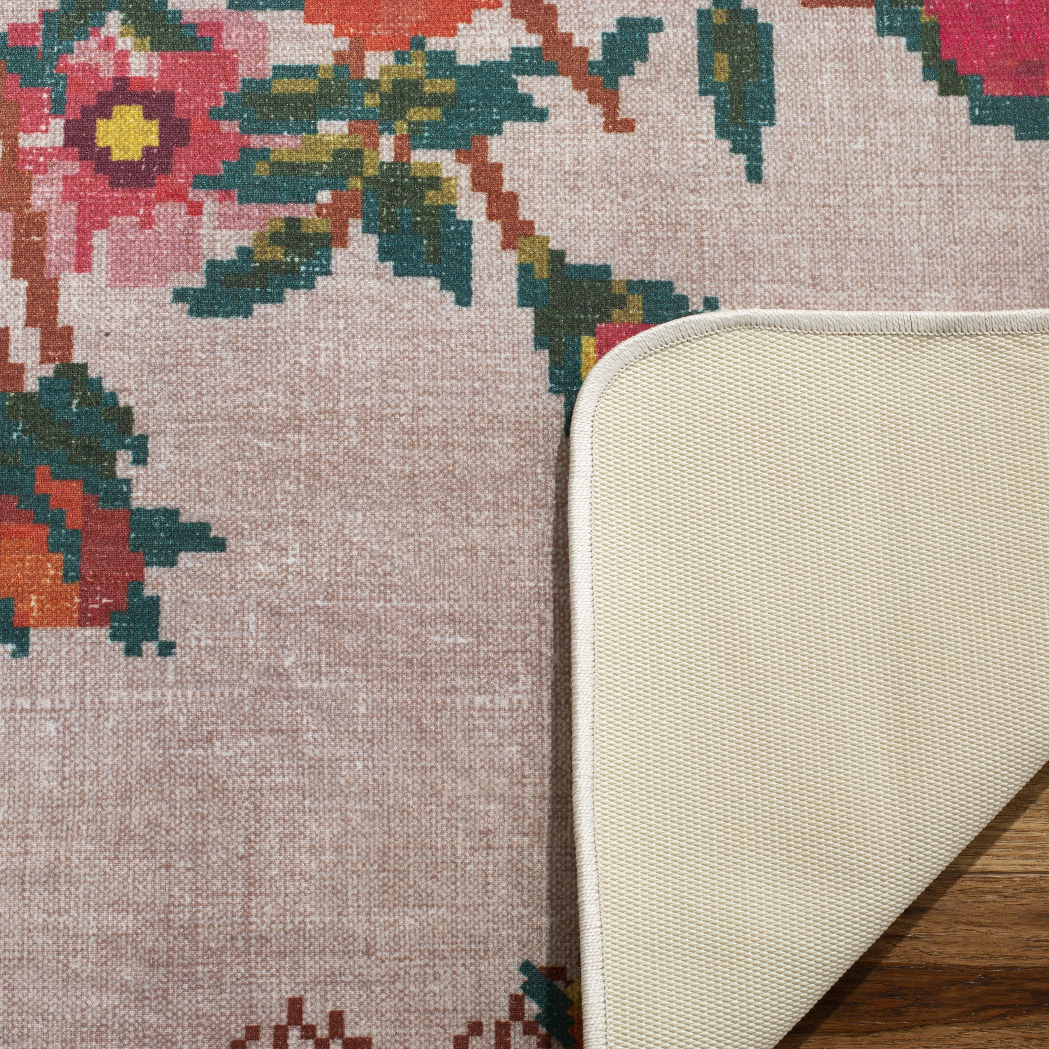 Arlo Home Indoor/Outdoor Woven Area Rug, DAY115L, Cream/Orange,  3' X 5' - Image 2