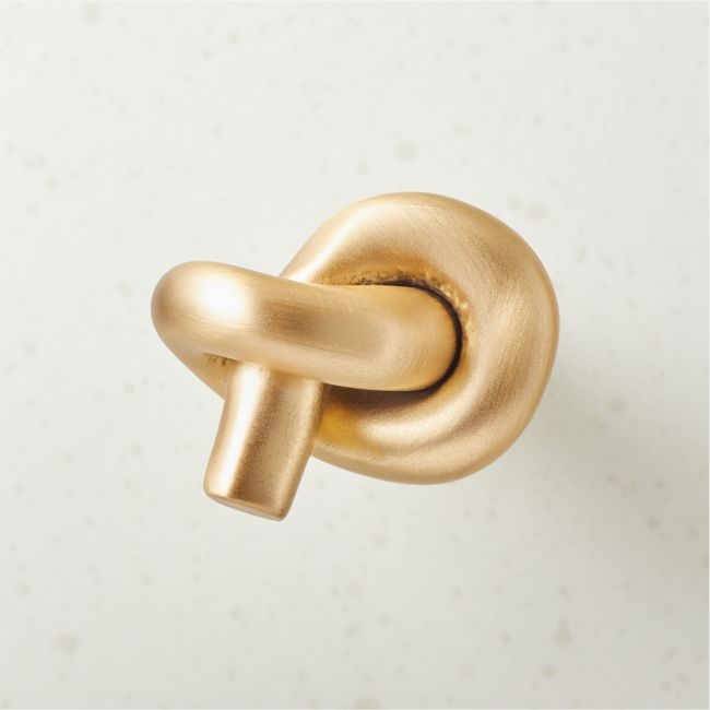 Knot Brushed Brass Knob - Image 0