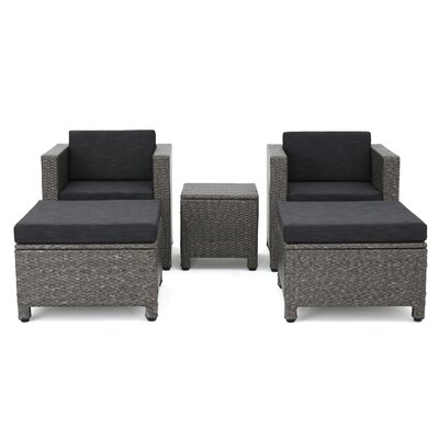 Furst 5 Piece Rattan Seating Group with Cushions - Image 0