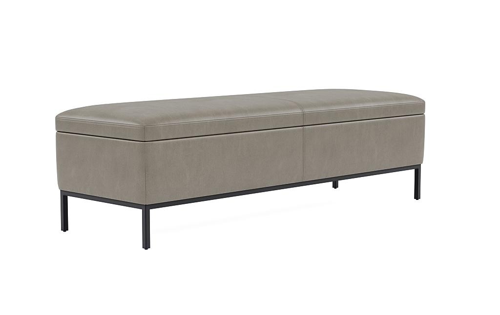 Miller Leather Storage Bench - Image 1