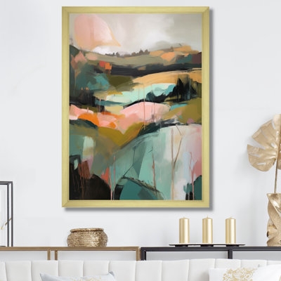 Green And Pink Transcending Reality On Canvas Print - Image 0