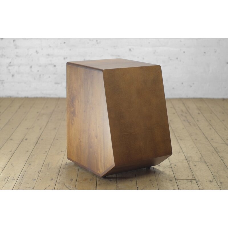 From the Source Kajon Solid Wood Drum End Table - Image 0