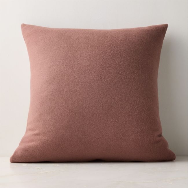 Lucy Light Mauve Merino Wool Throw Pillow Cover 23"x23" - Image 0