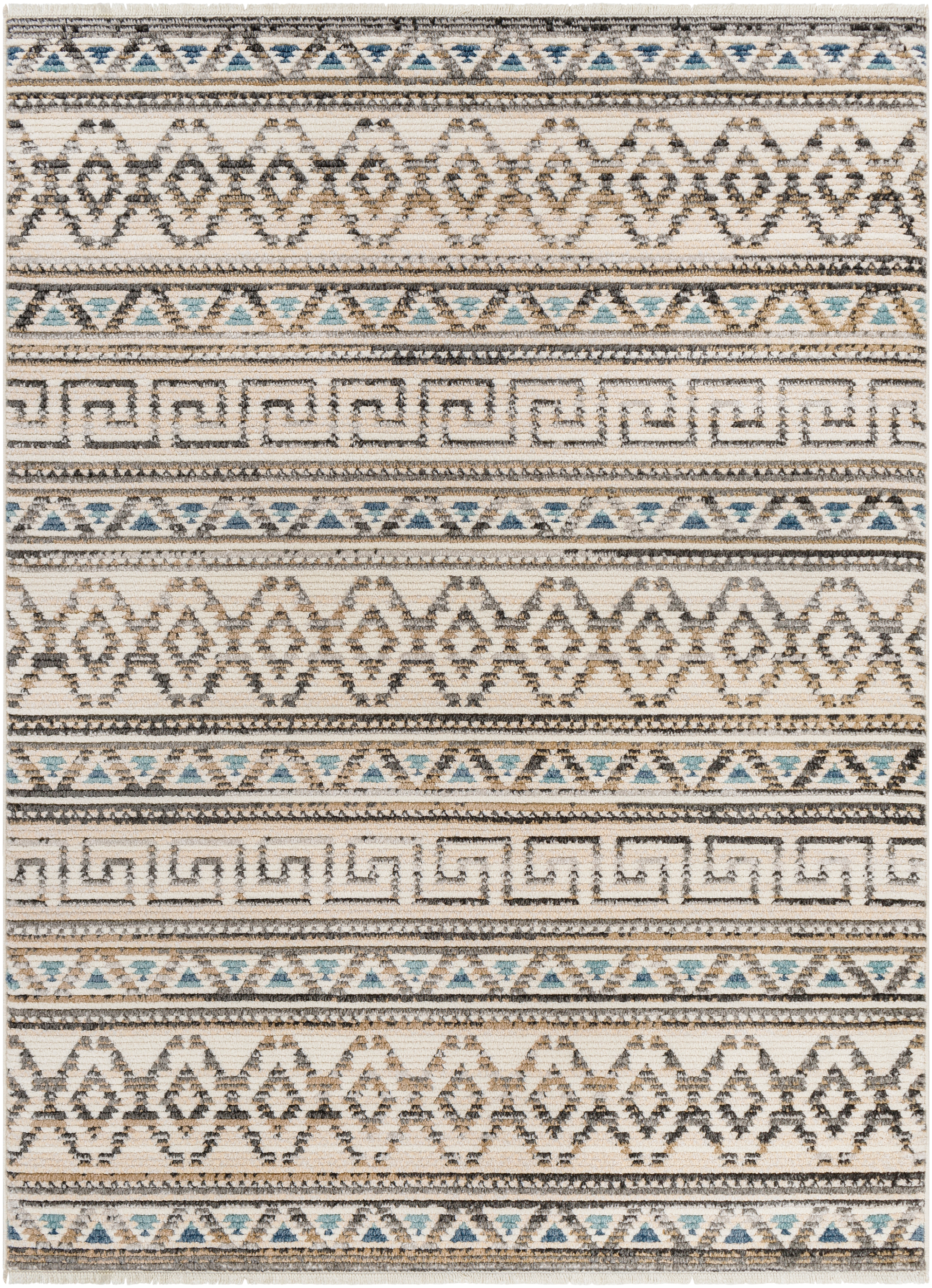 Calico Beige Indoor 2'7" x 7'7" Machine Woven Rug - Image 0
