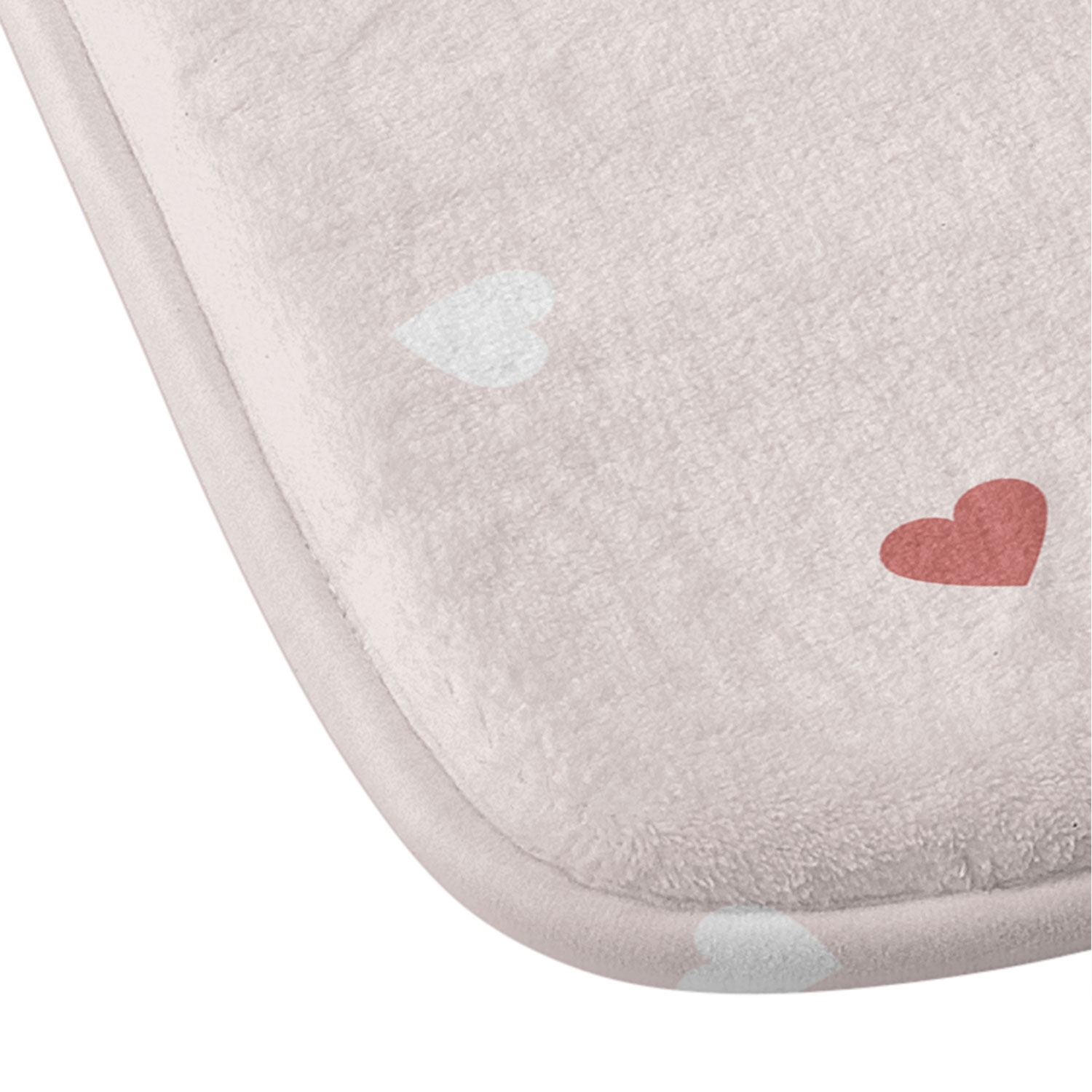 Mini Red Pink And White Hearts by Cuss Yeah Designs - Memory Foam Bath Mat 21" x 34" - Image 2