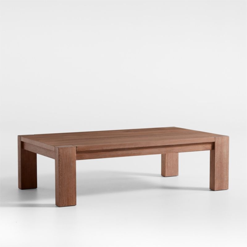 Terra 68" Light Brown Oak Wood Coffee Table - Image 1