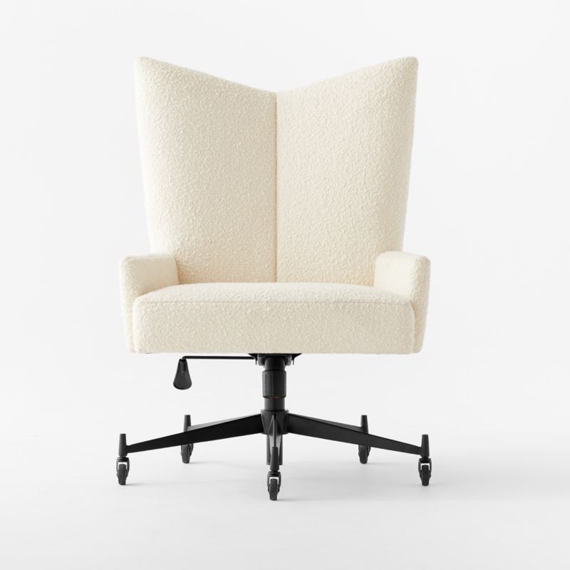 Bowtie Cream Boucle Office Chair - Image 1