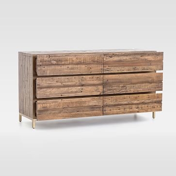 Reclaimed Wood + Iron Base 6-Drawer Dresser - Image 2