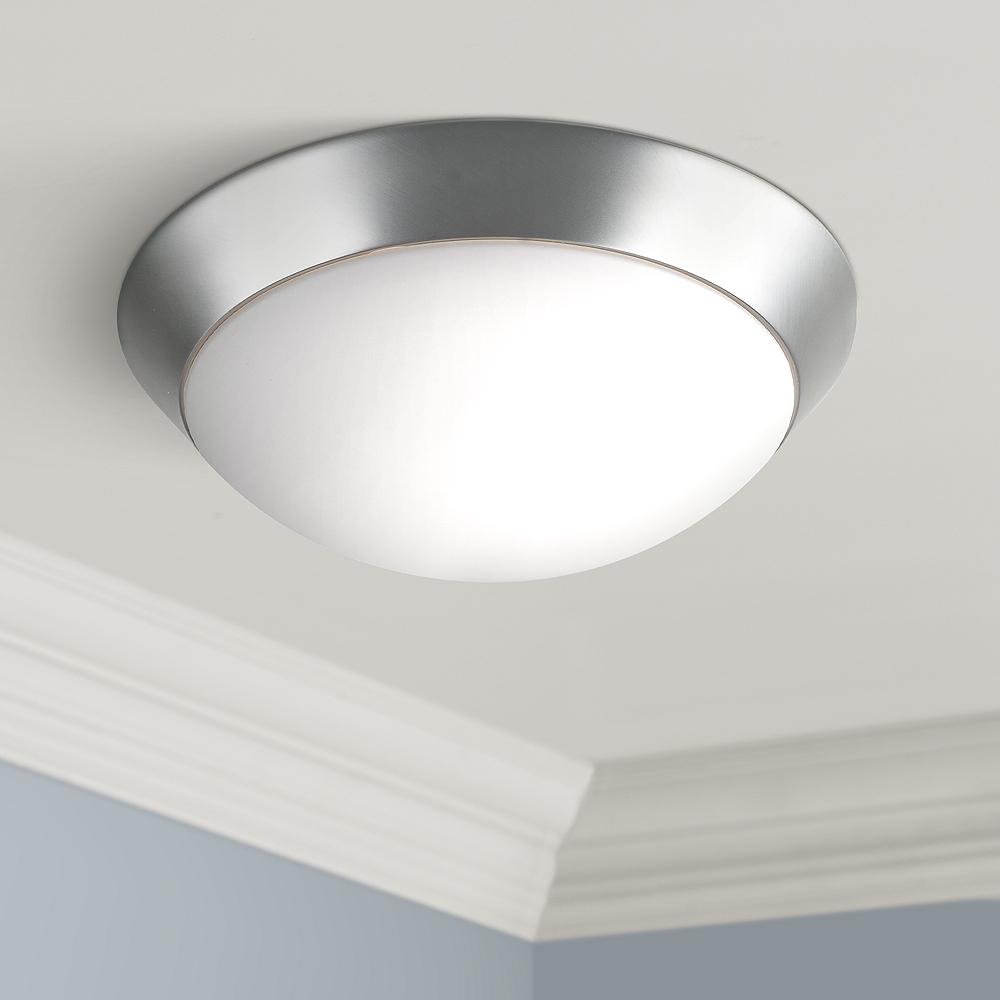 360 Lighting Davis 13" Wide Brushed Nickel Ceiling Light Fixture - Image 0