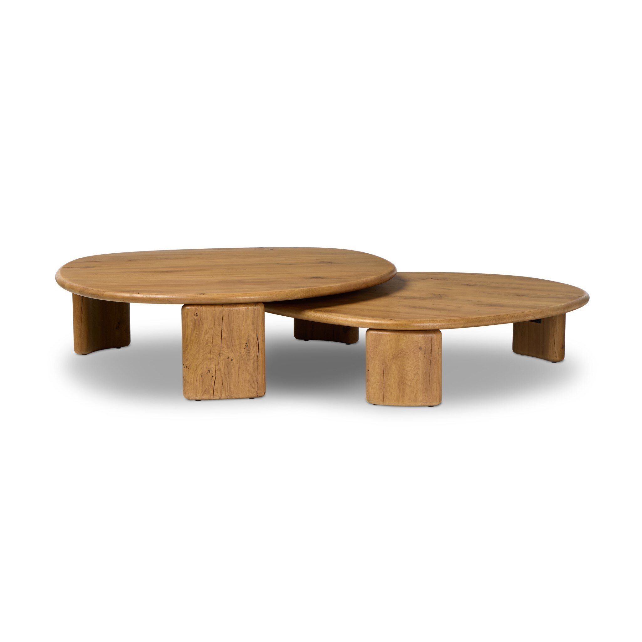 Falco Nesting Tables - Natural Reclaimed French Oak - Image 0