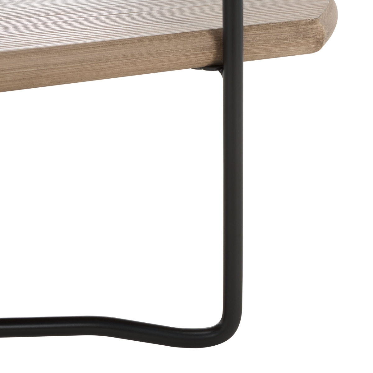 Marlee Coffee Table - Light Grey Oak / Black - Safavieh - Image 3