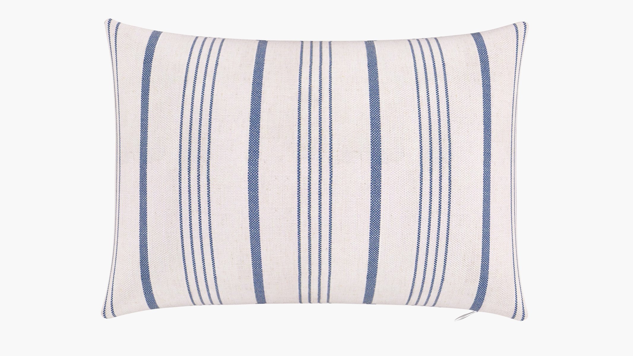 Throw Pillow 14" x 20", Blue Market Stripe, 14" x 20" - Image 0