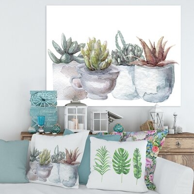 Cactus And Succulent House Plants IV - Farmhouse Canvas Wall Art Print-PT35345 - Image 0