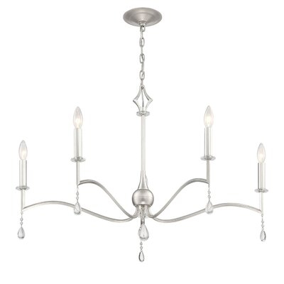 Arlowe Statement 4-Light Silver And Crystal Chandelier - Image 0