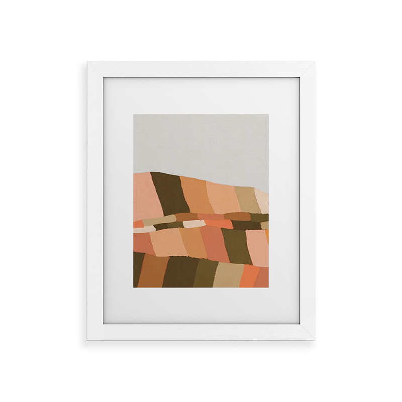 Colorful Hills Ii by Alisa Galitsyna - Framed Art Print Classic White 24" x 36" - Image 0