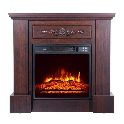 Adsila Wooden Electric Fireplace - Image 0