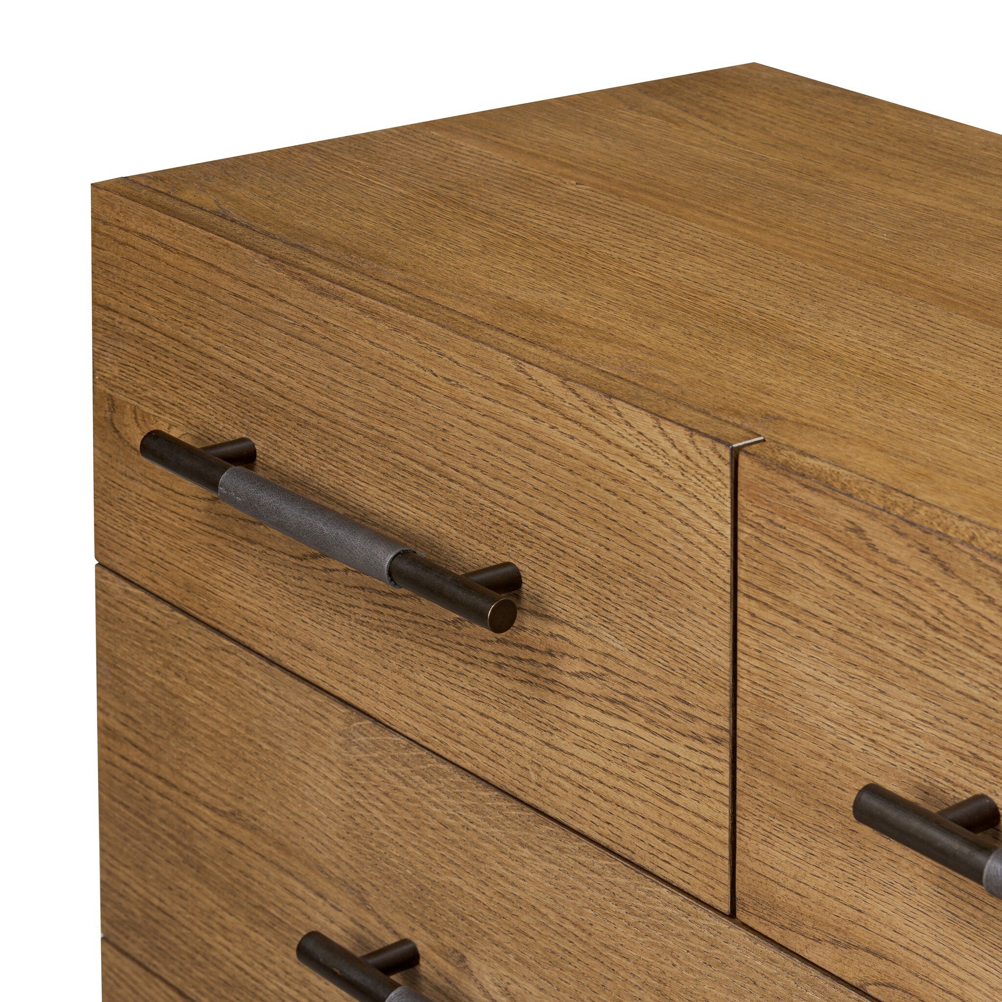 Rosedale 6 Drawer Tall Dresser - Amber Oak Veneer - Image 5