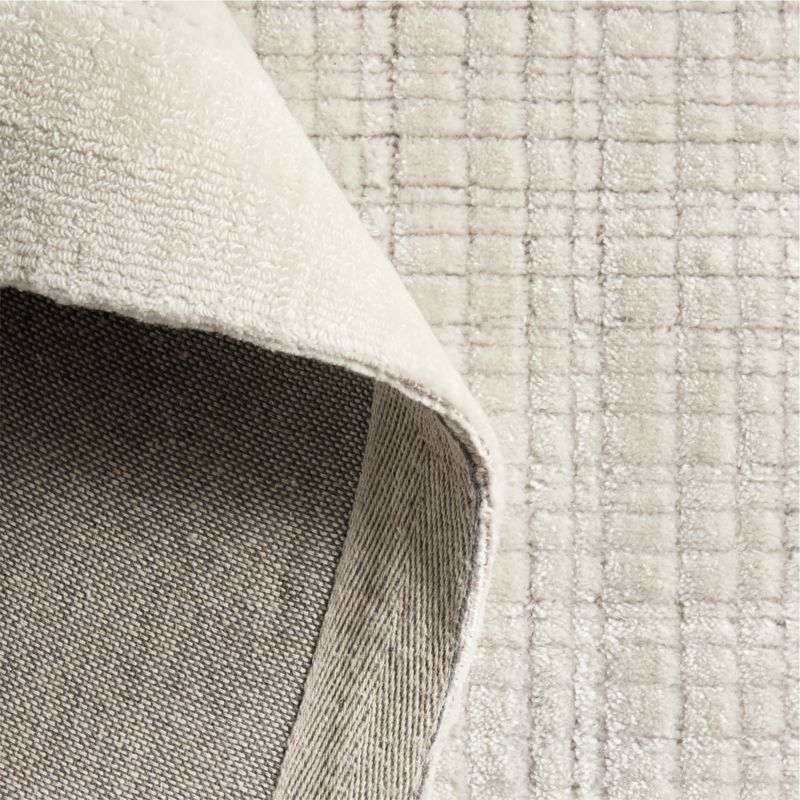 Solid Grid Ivory Kids Performance Area Rug 5'x8' - Image 2