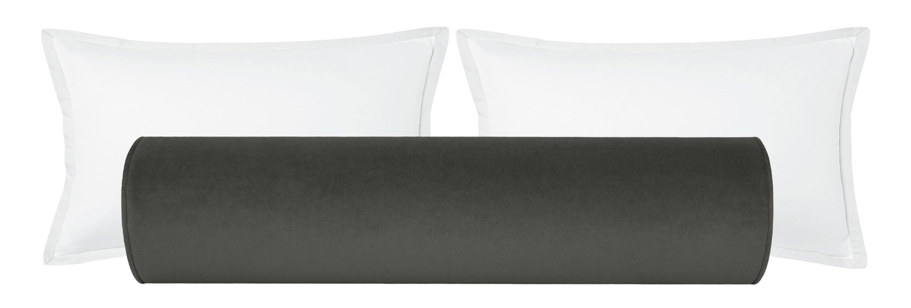 THE BOLSTER :: SOCIETY VELVET // CHARCOAL - TWIN XL // 9" X 30" - Image 0
