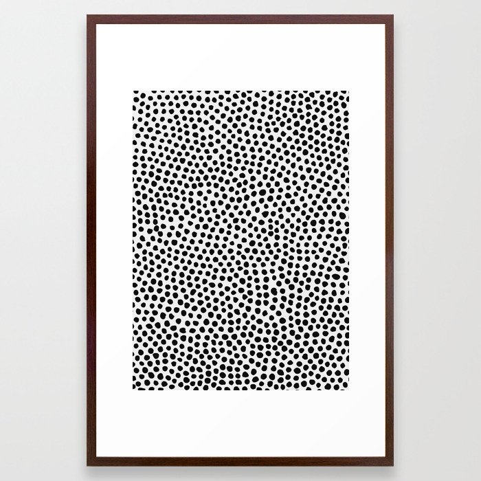 Dots Pattern Framed Art Print by Georgiana Paraschiv - Conservation Walnut - LARGE (Gallery)-26x38 - Image 0