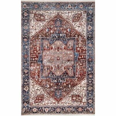 Trial Oriental Blue/Red Area Rug - Image 0