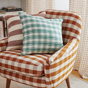Heather Taylor Home Tartan Silk Pillow Cover, 18"x18", Evergreen - Image 3