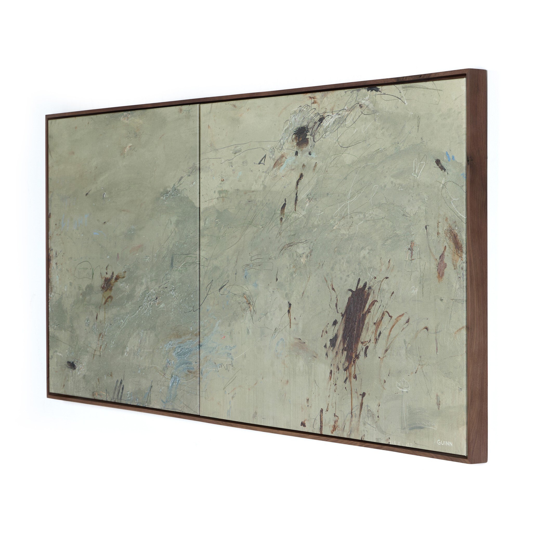 At Peace and In Place by Tyler Guinn - Rustic Walnut Floater - Image 1