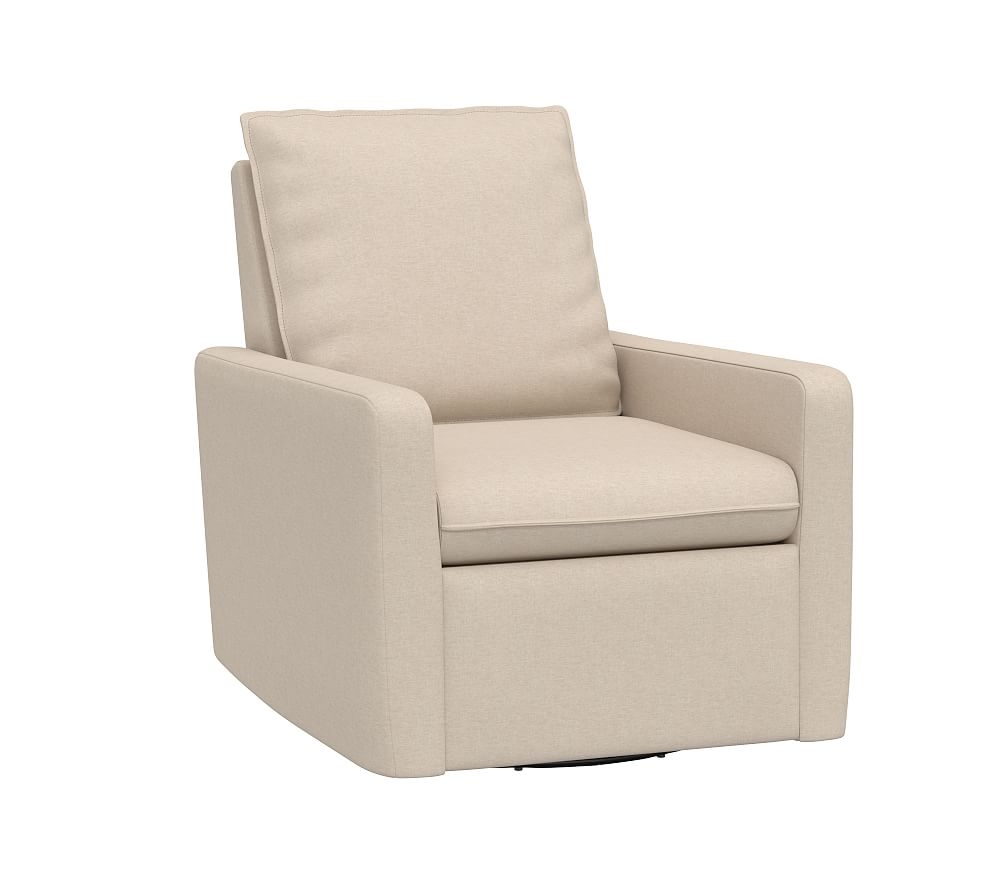 Paxton Swivel Glider, Brushed Crossweave, Natural - Image 0