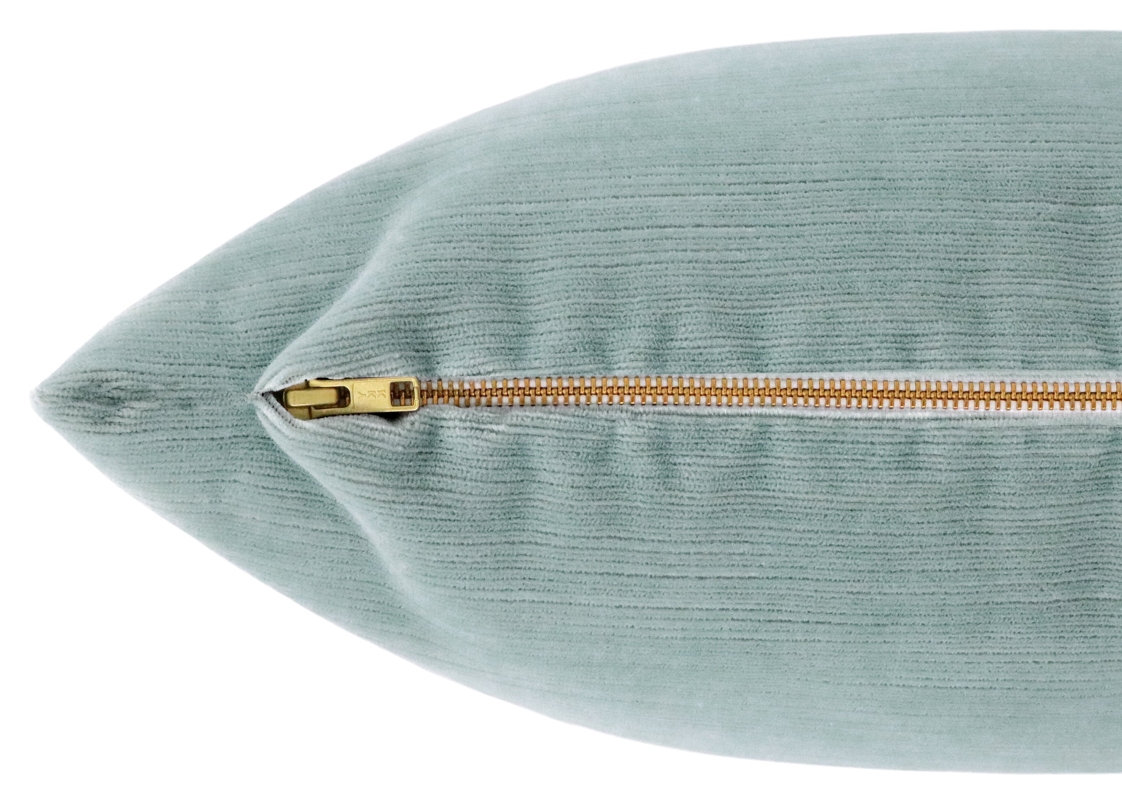 THE XL LUMBAR :: STRIE VELVET // CERULEAN BLUE - BY THE YARD - Image 1