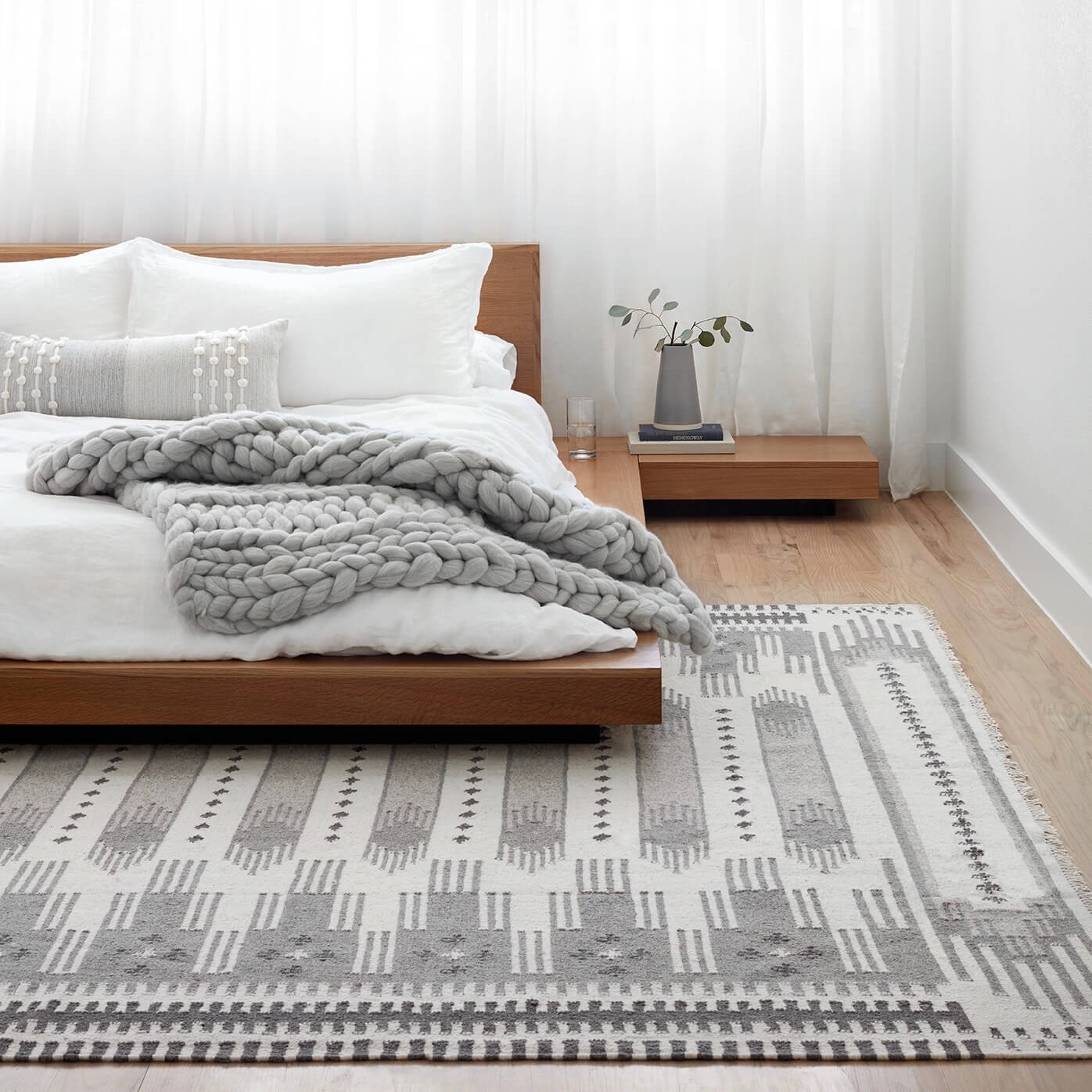 The Citizenry Asha Handwoven Area Rug | 8' x 10' | Grey - Image 2
