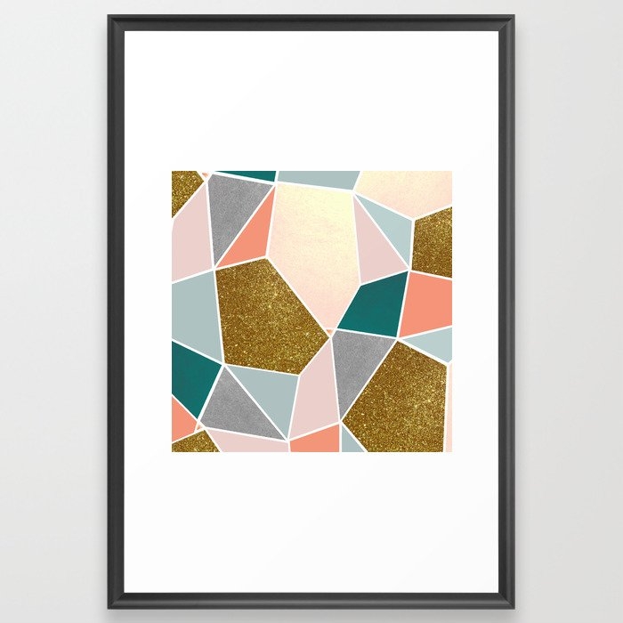 Geometric #society6 #decor #buyart Framed Art Print by 83 Oranges Free Spirits - Scoop Black - Large 24" x 36"-26x38 - Image 0