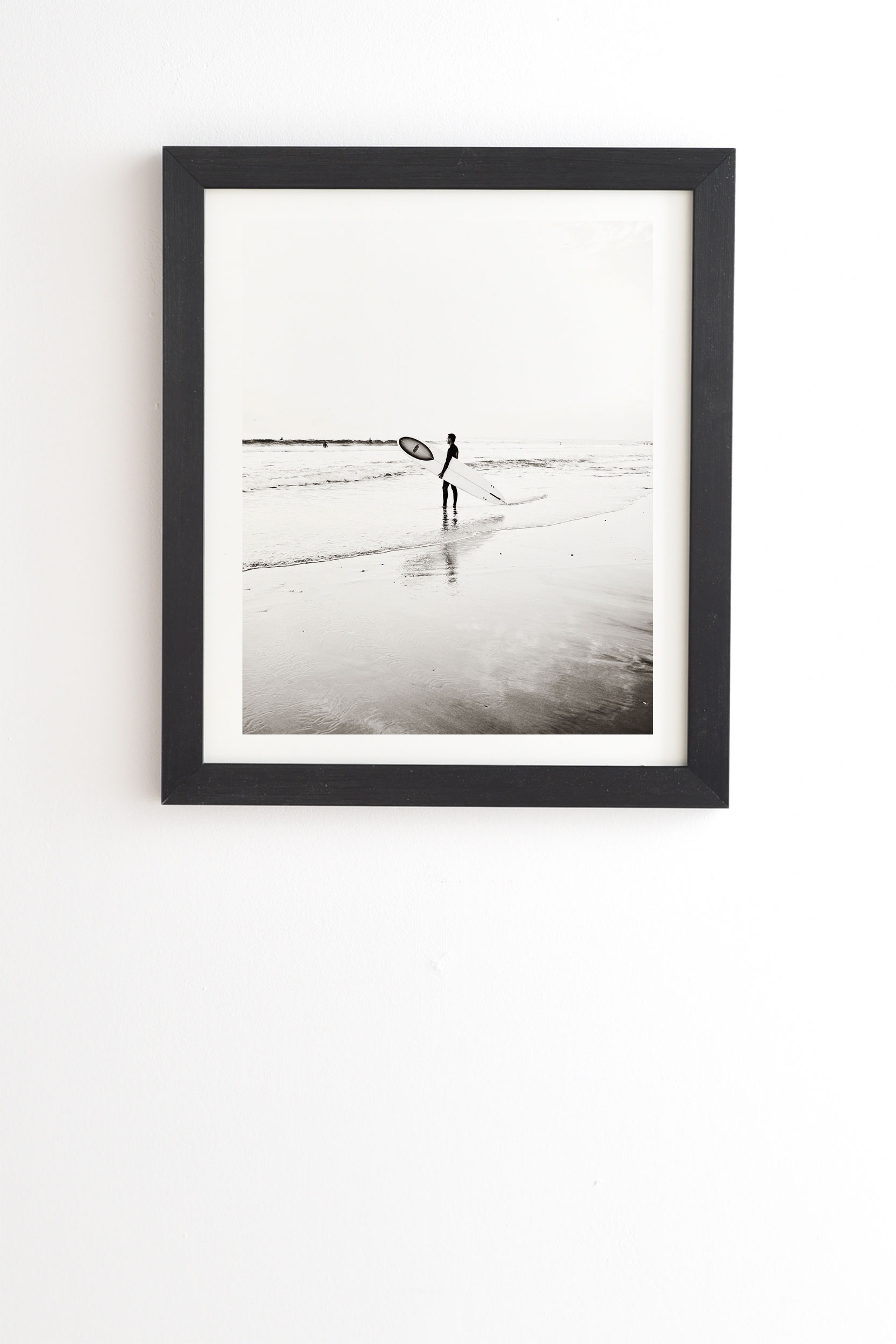 Surf Check by Bree Madden - Framed Wall Art Basic Black 11" x 13" - Image 0