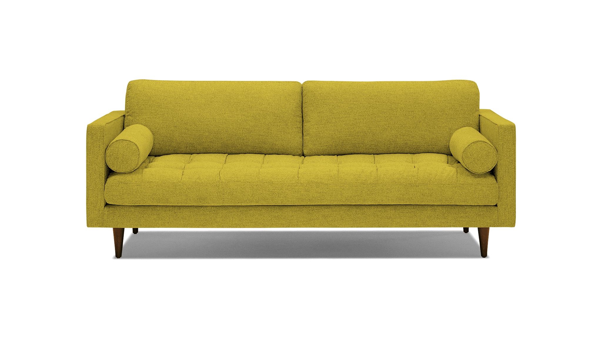 Yellow Briar Mid Century Modern Sofa - Bloke Goldenrod - Mocha - Image 0