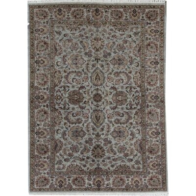Oriental Hand-Knotted Wool Brown Area Rug - Image 0