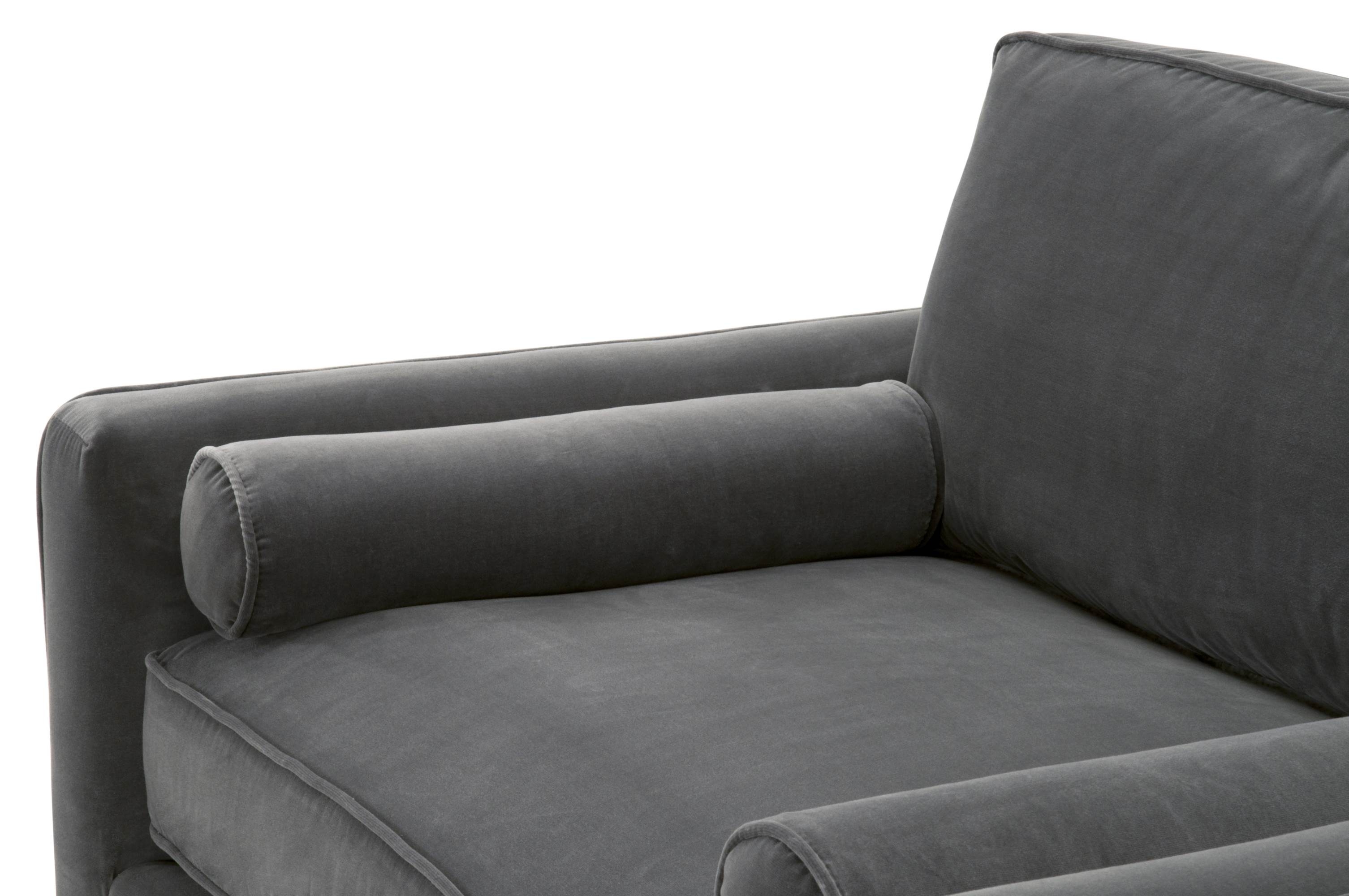 Parker Post Modern Sofa Chair, Dark Dove Velvet - Image 6