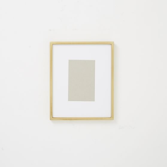 Gallery Frame, Polished Brass, 8"x10", Set of 4 - Image 0