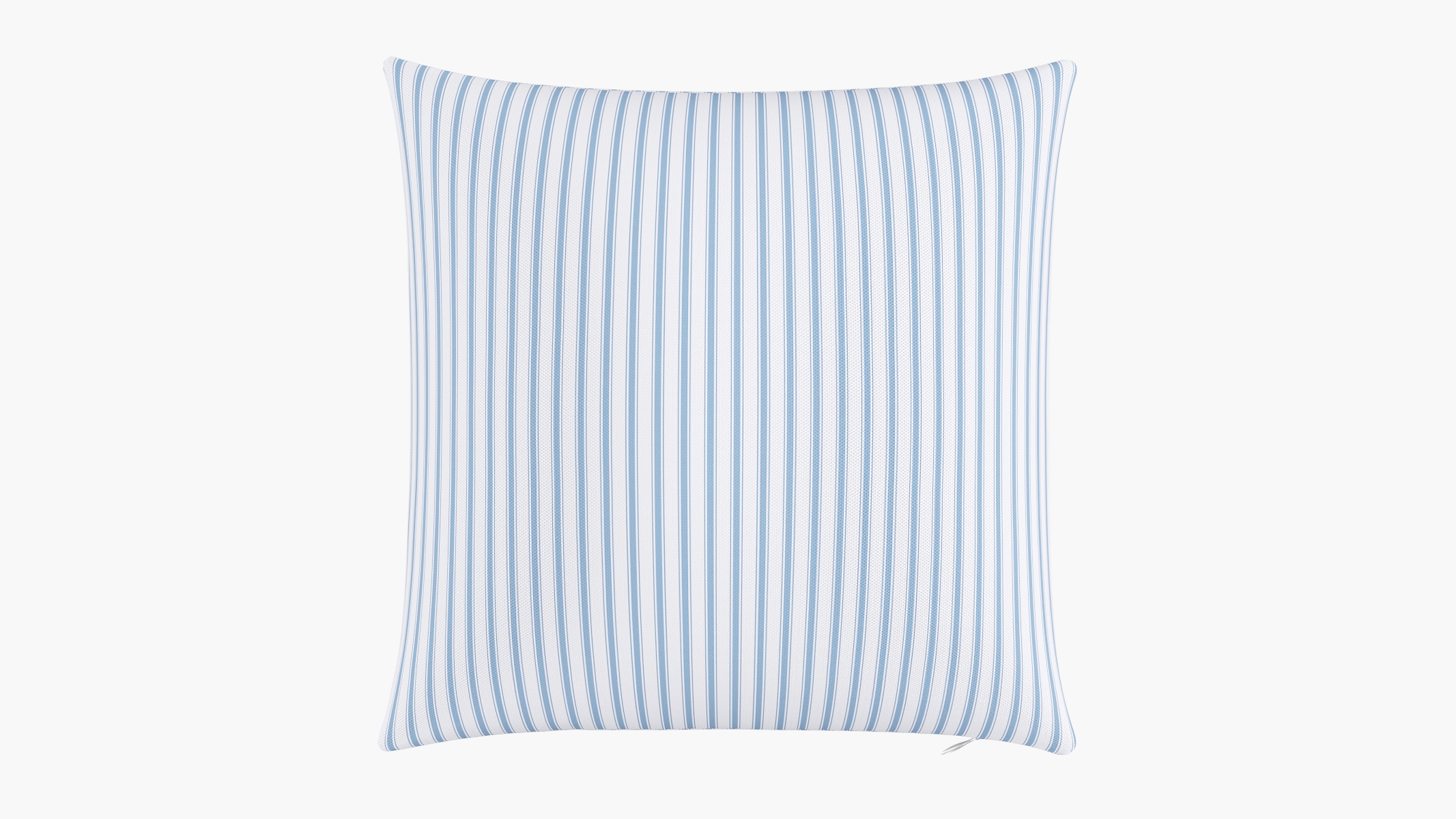 Throw Pillow 20", Cornflower Classic Ticking Stripe, 20" x 20" - Image 0