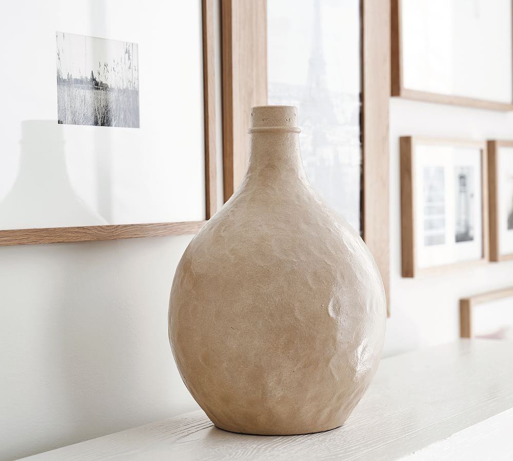 Studio Vase Collection, Large Bottle, Taupe - Image 1