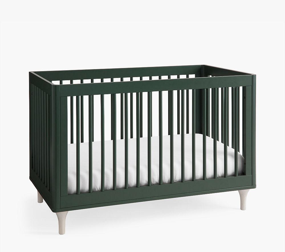 Babyletto Lolly Convertible Crib, Forest Green/Washed Natural - Image 0