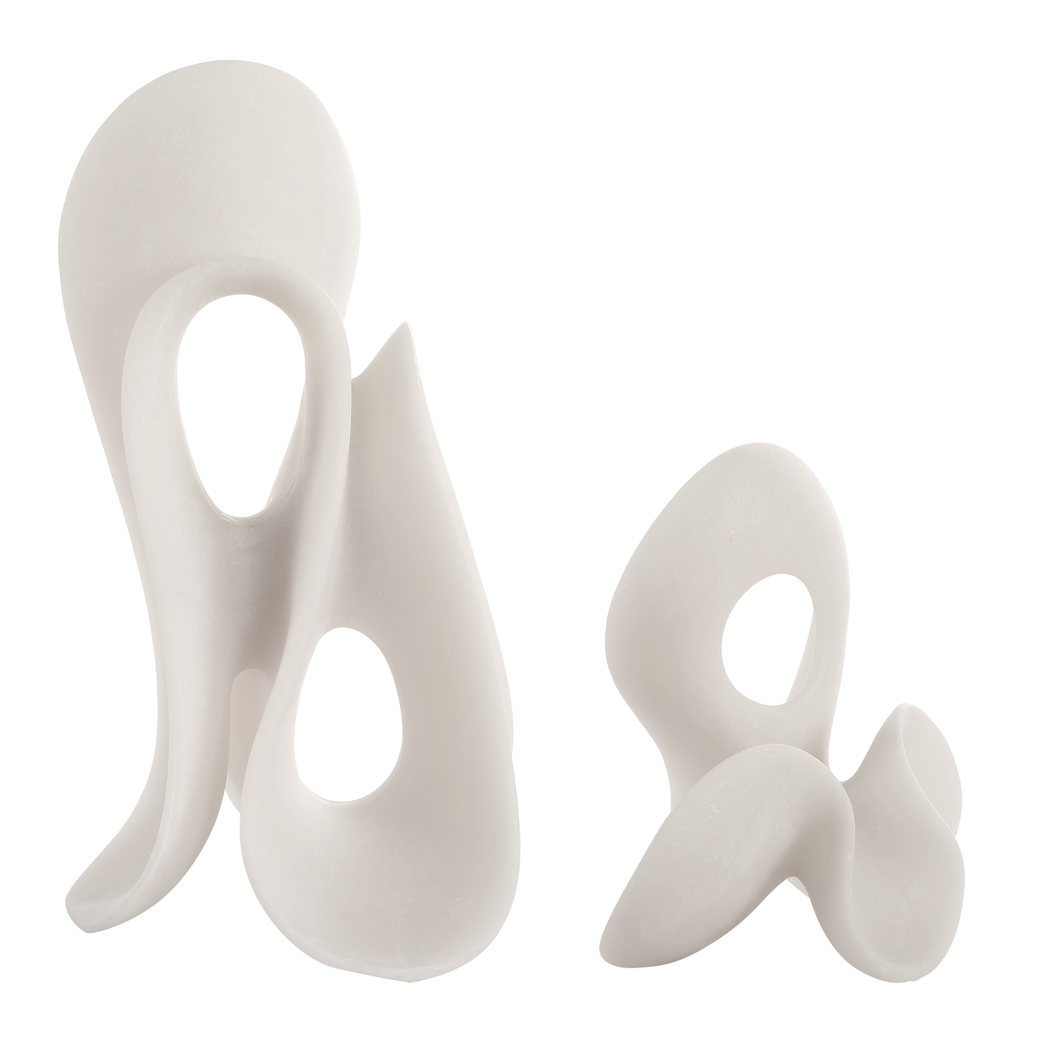 Silent Wave White Sculptures Set/2 - Image 0