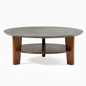 Dakota Coffee Table, Walnut, Concrete - Image 1