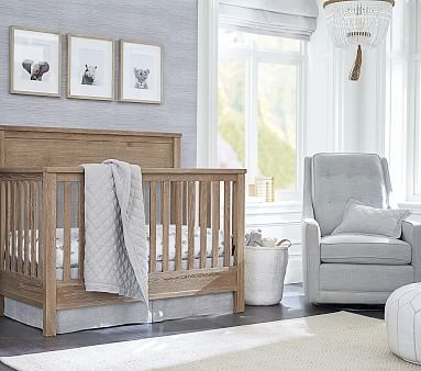 Charlie 4-in-1 Convertible Crib, Weathered Navy, In-Home Delivery - Image 1