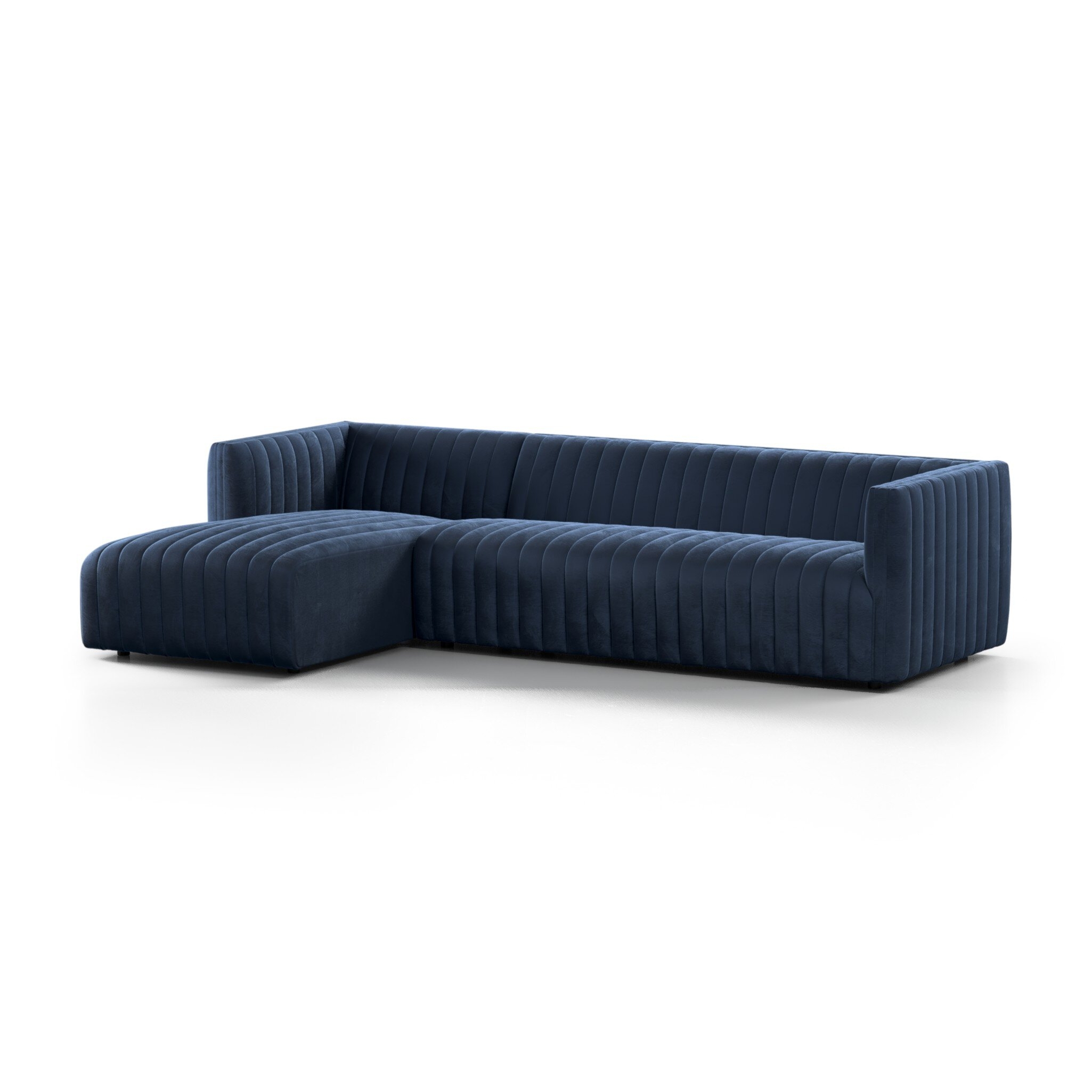 Augustine 2-Piece Sectional - Sapphire Navy - Image 1