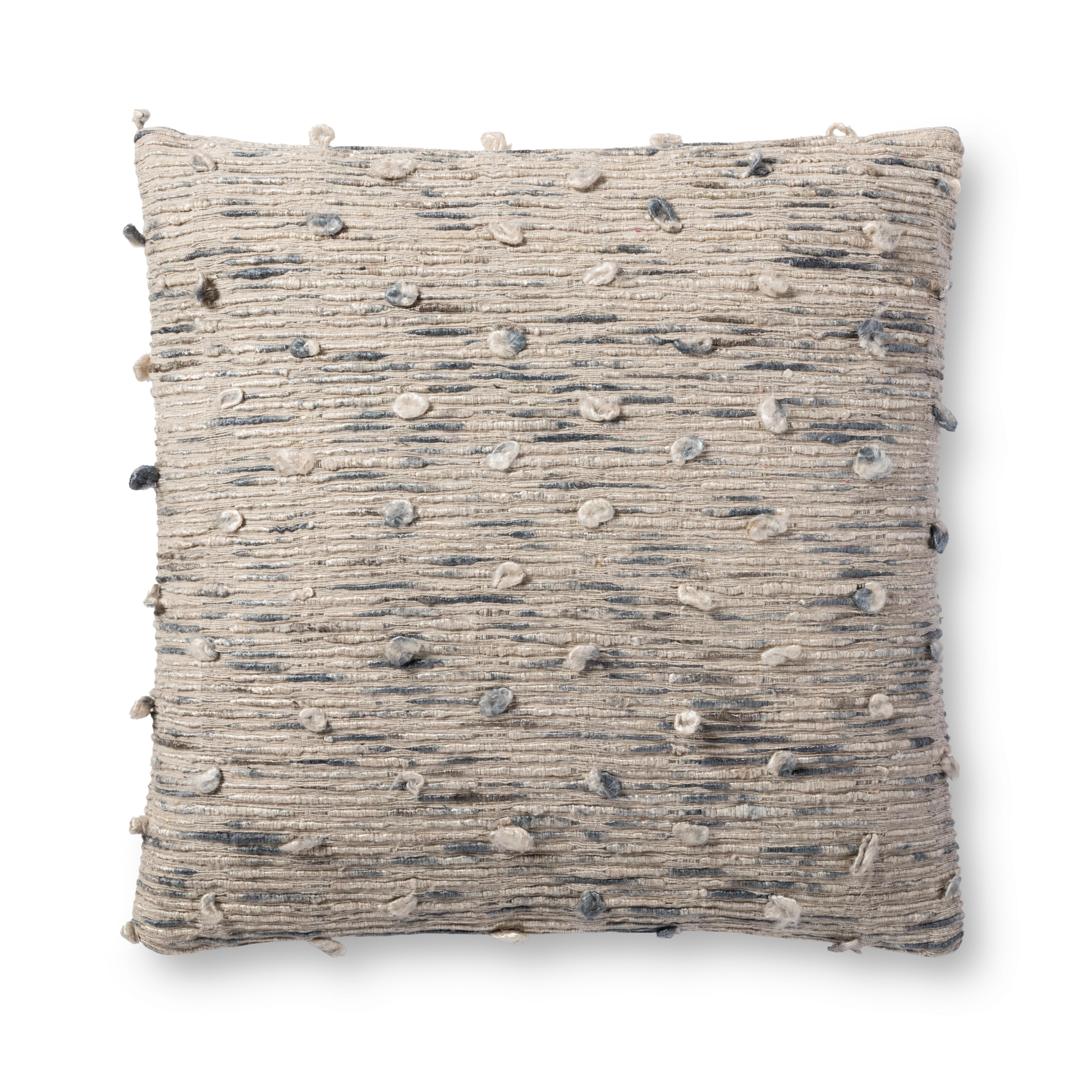 PILLOWS P4134 GREY / BLUE 22" x 22" Cover Only - Image 0